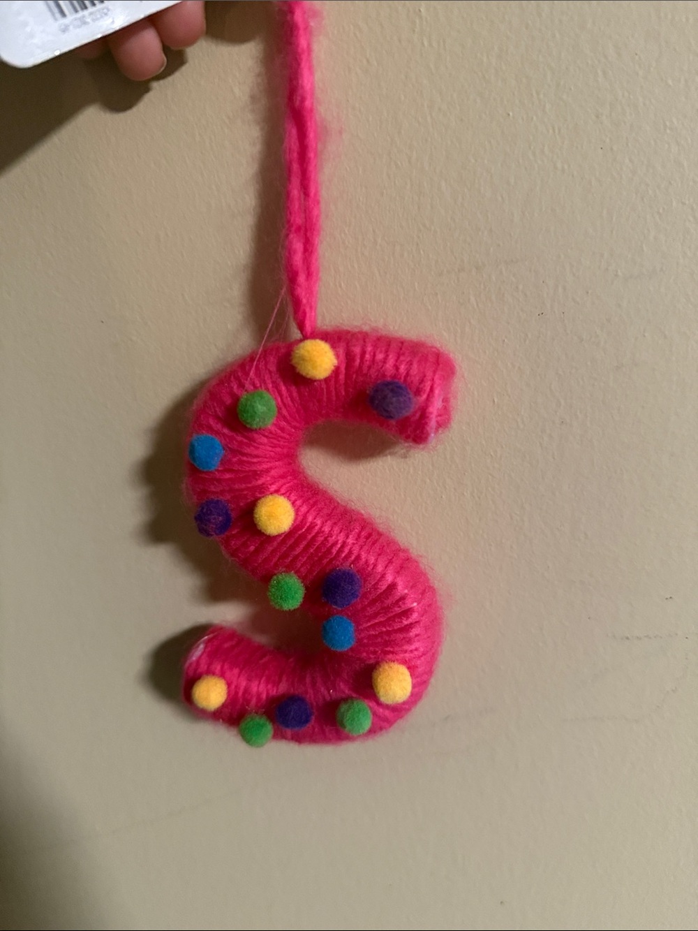 Ashland Yarn Wrapped Ornament letter “S”